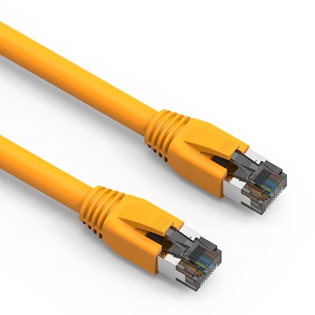 CAT8 S/FTP Ethernet Network Cable 24AWG 2GHz 40G- 35ft- Yellow